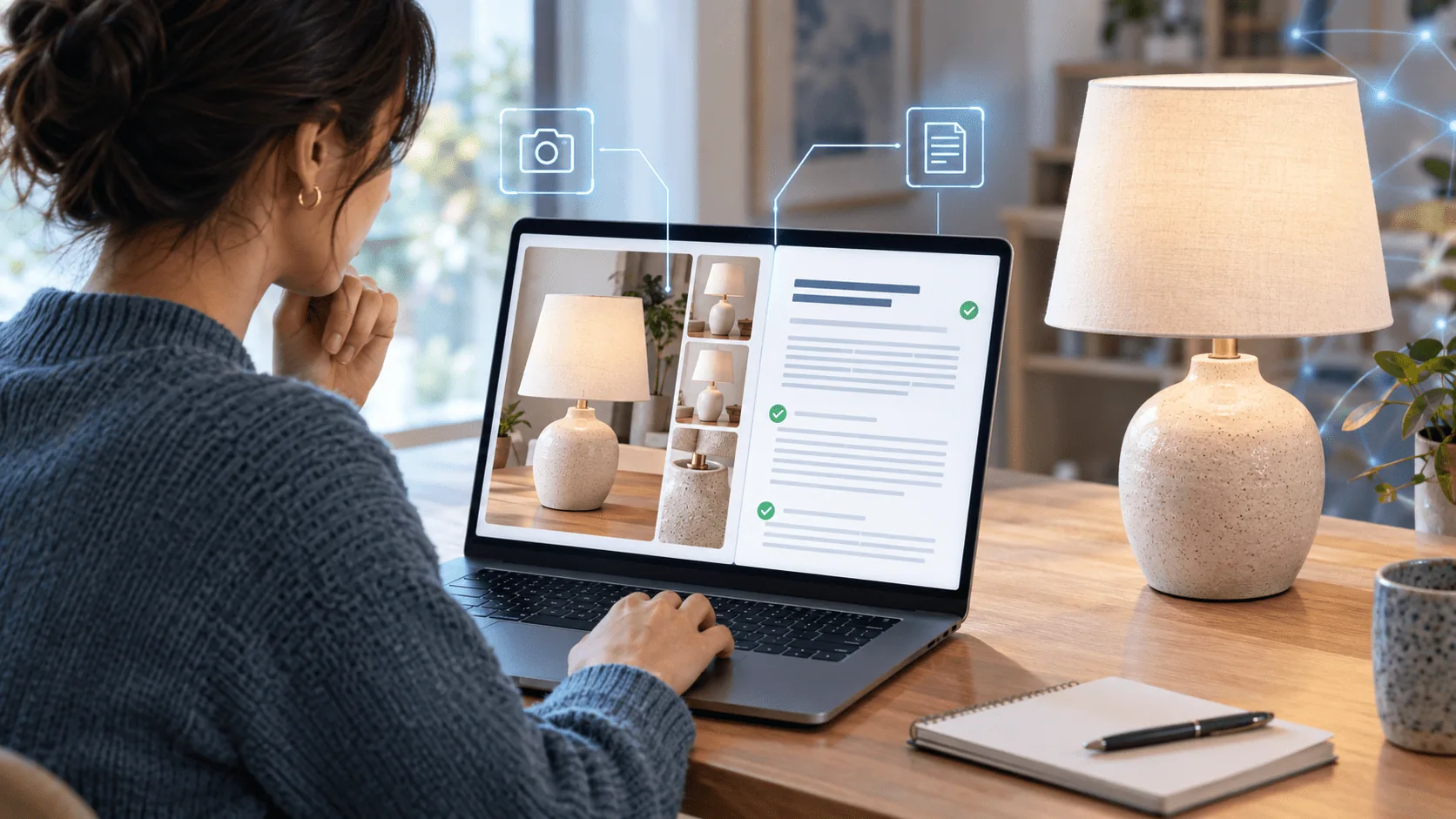 Editorial illustration for Facebook Marketplace AI Listing Tools: Draft Better Titles and Descriptions