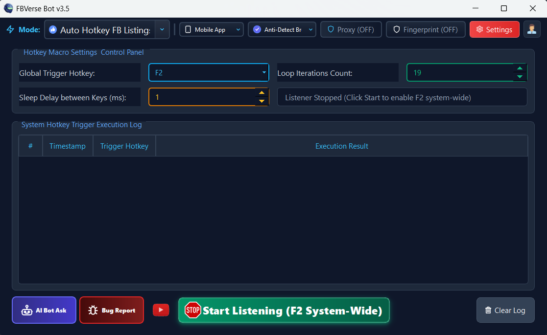 F2 Hotkey Instant Listing Renewal